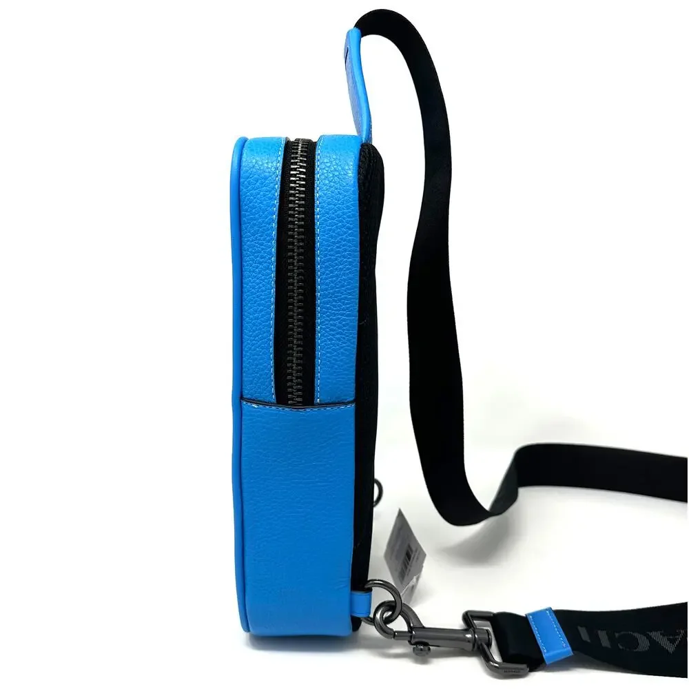 Coach Sullivan Pack in Electric Blue Leather CL953